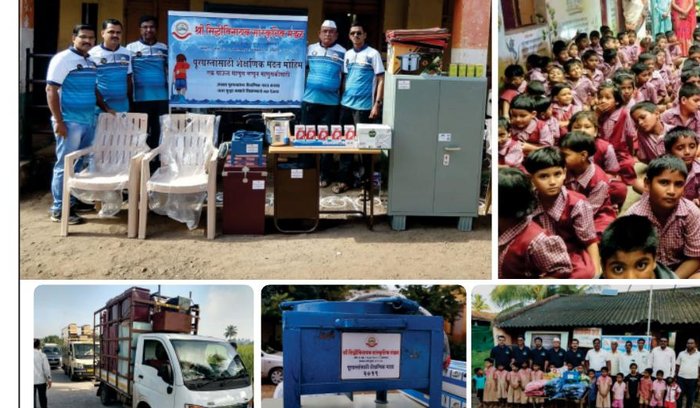 Supplies for Sangli flood-affected schools